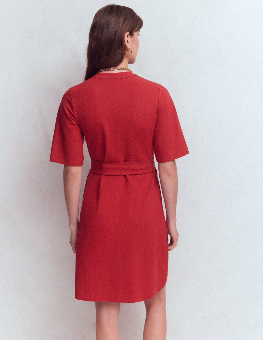 Front Pocket Ponte Dress-Crimson Red / Boden Discount