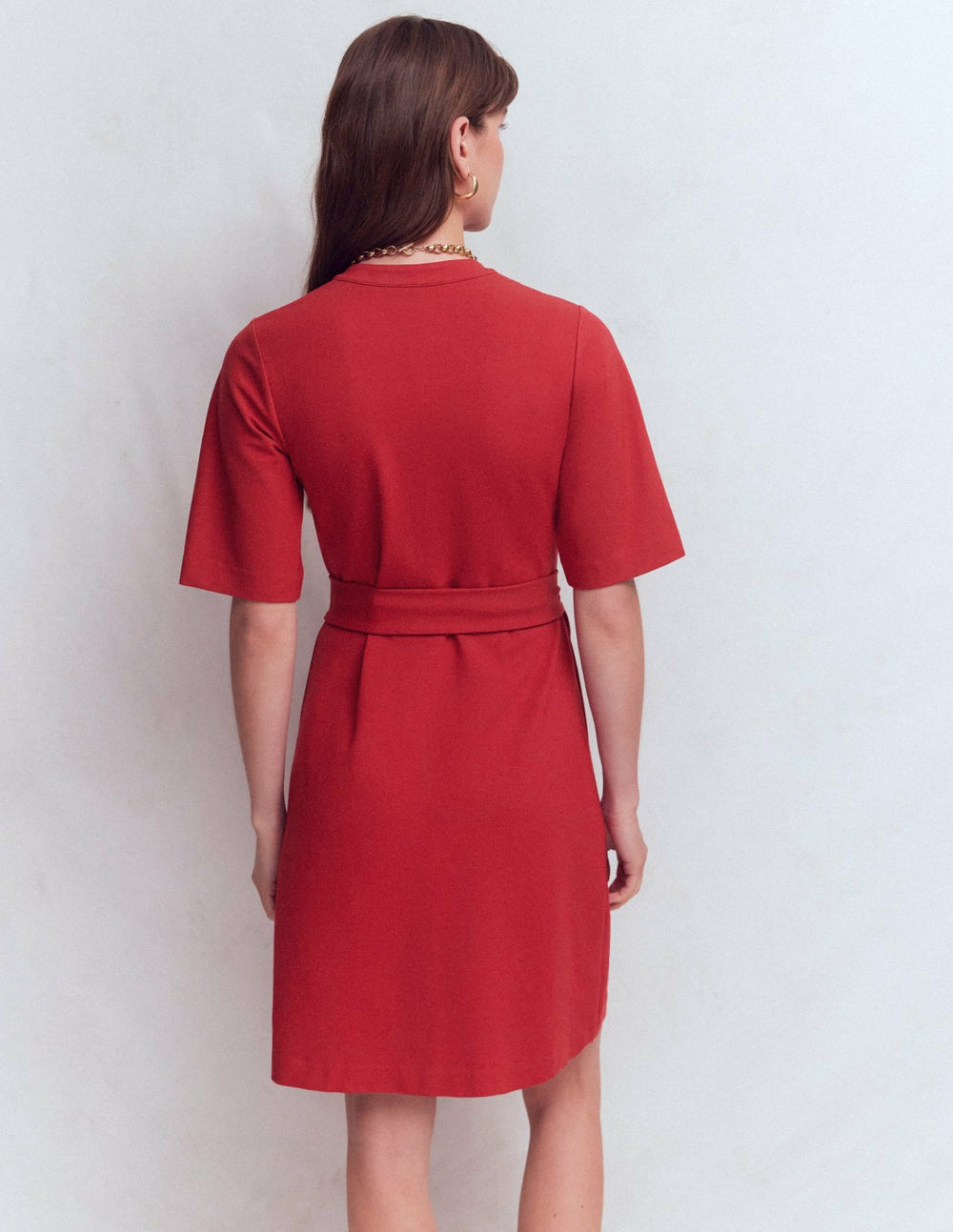 Front Pocket Ponte Dress-Crimson Red / Boden Discount