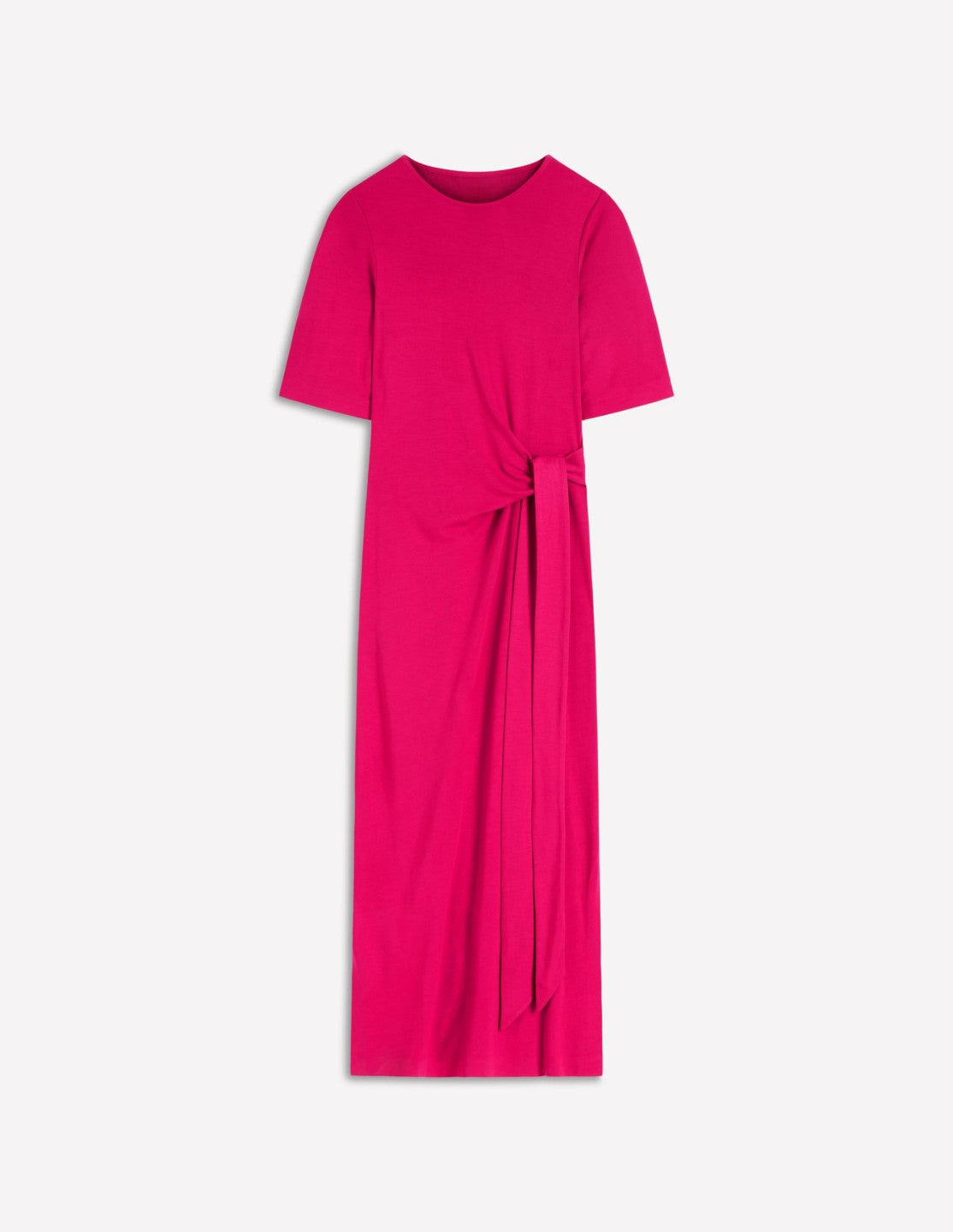 Zinnia Tie Ponte Midi Dress-Vibrant Pink / Boden On sale