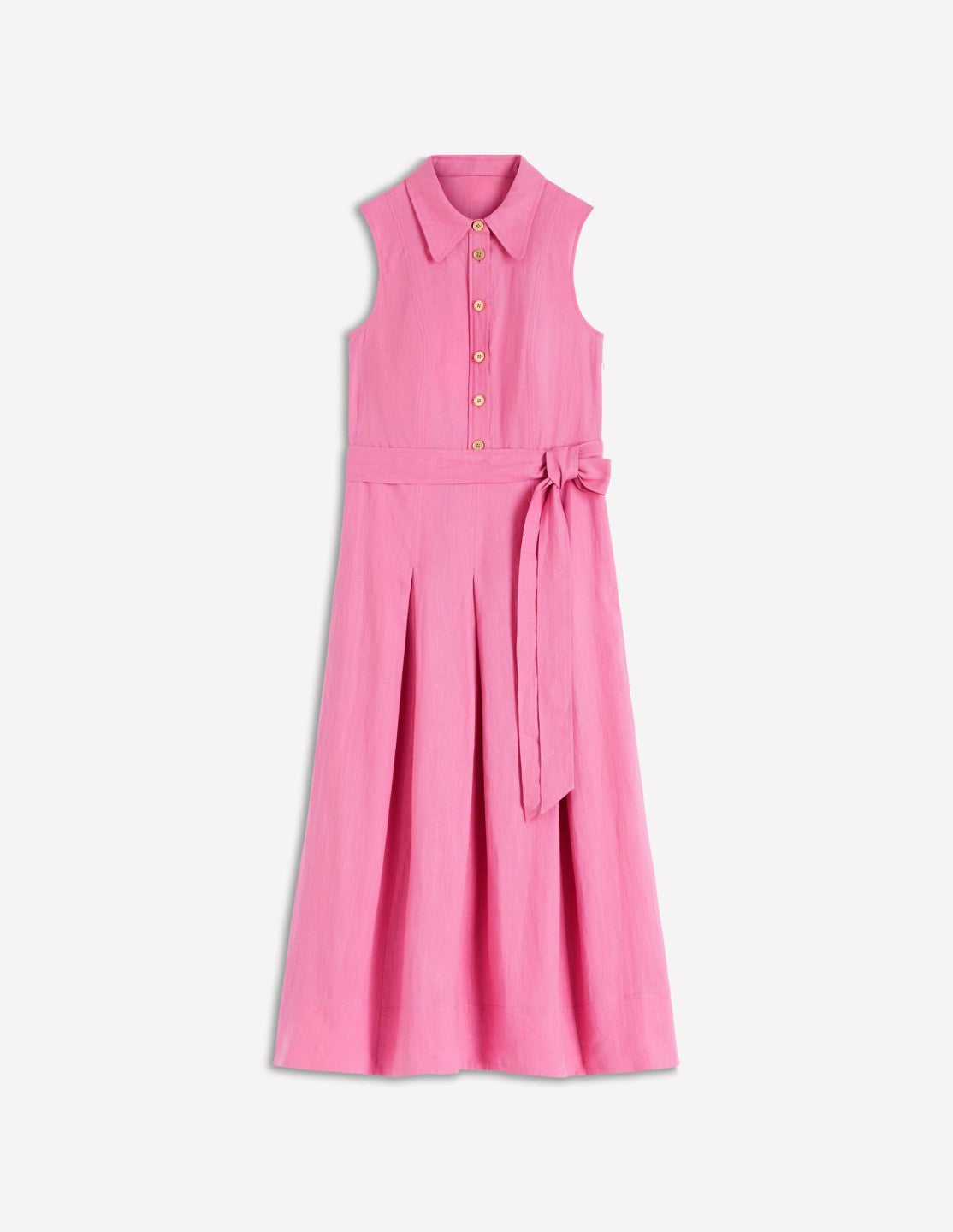 Belinda Linen Shirt Dress-Pink Parfait / Boden