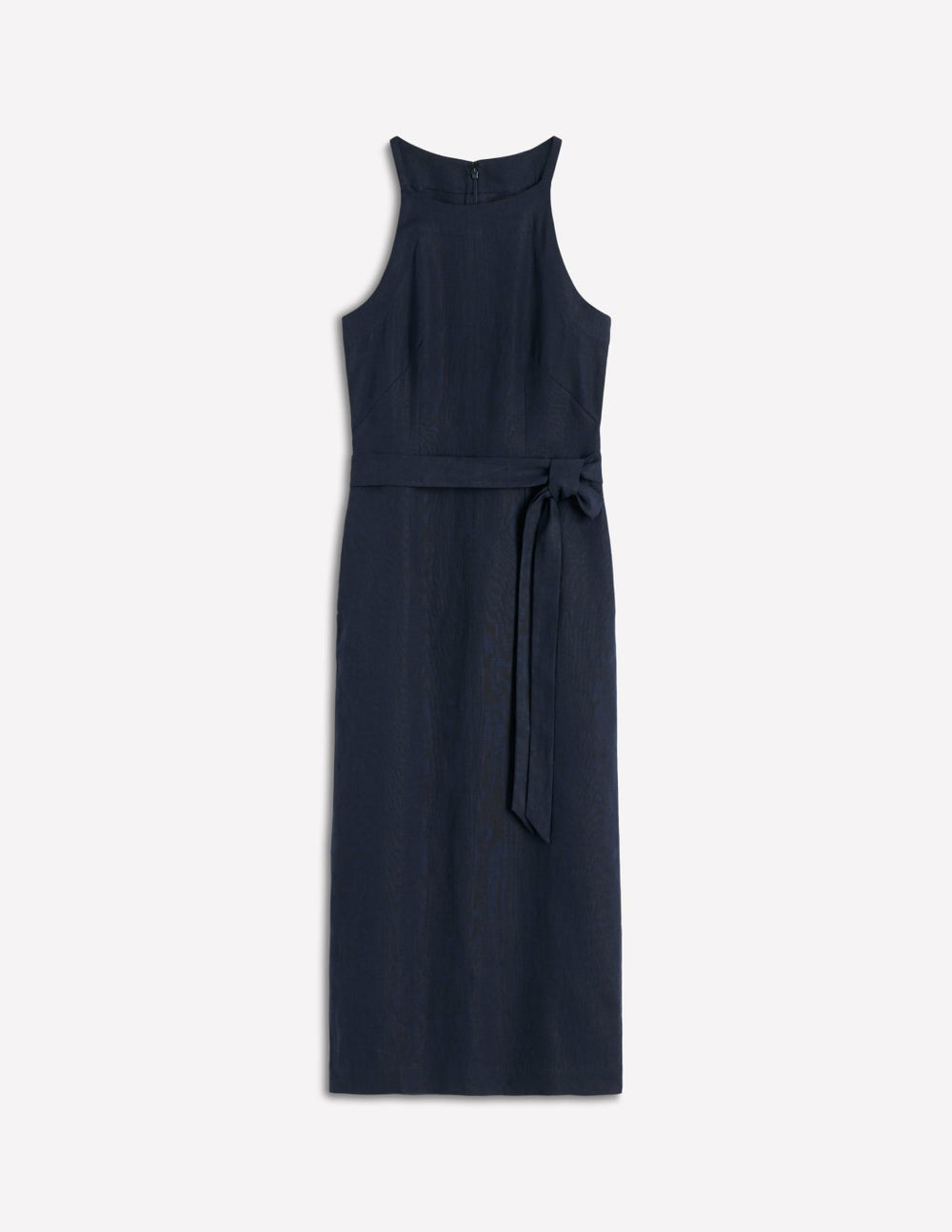 Rosa Halter Linen Midi Dress-Navy / Boden Online