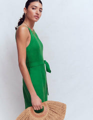 Rosa Halter Linen Midi Dress-Amazon Green / Boden Outlet
