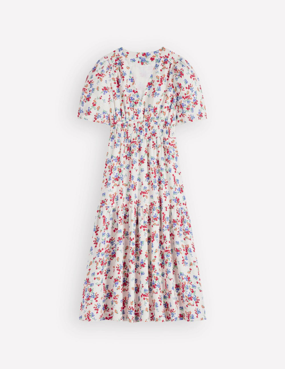 Irene Linen Midi Dress-Ivory, Bloom Scatter / Boden us