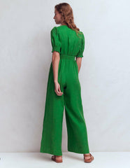 Anna Linen Jumpsuit-Amazon Green / Boden On sale
