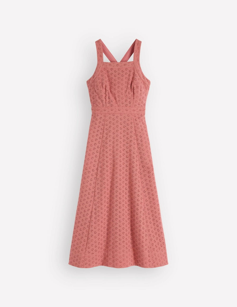 Cross Back Broderie Midi Dress-Vintage Rose Broderie / Boden On sale