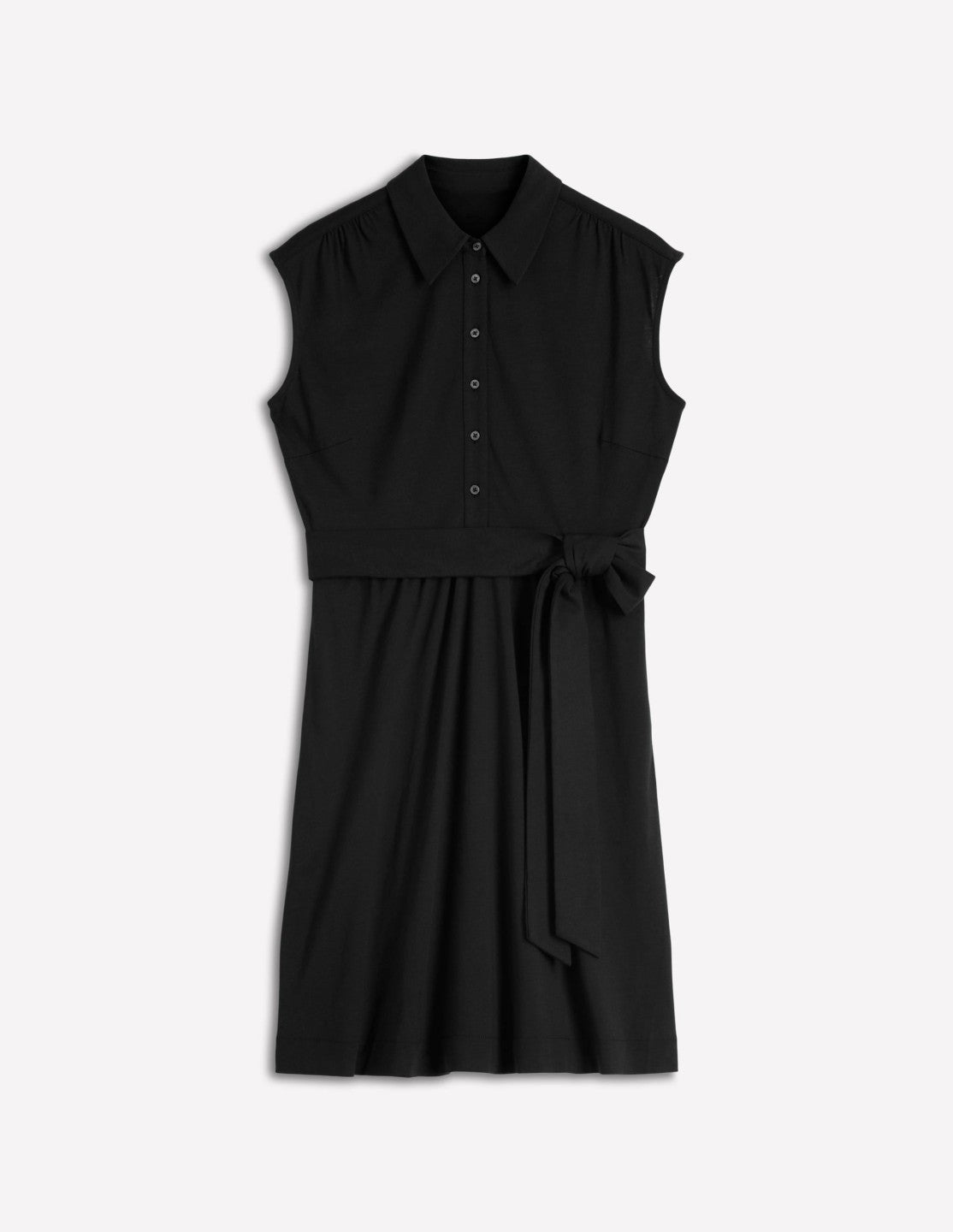 Honor Short Jersey Shirt Dress-Black / Boden us