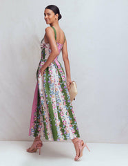 Fit and Flare Midi Dress-Orchid Canopy Stripe / Boden Sale