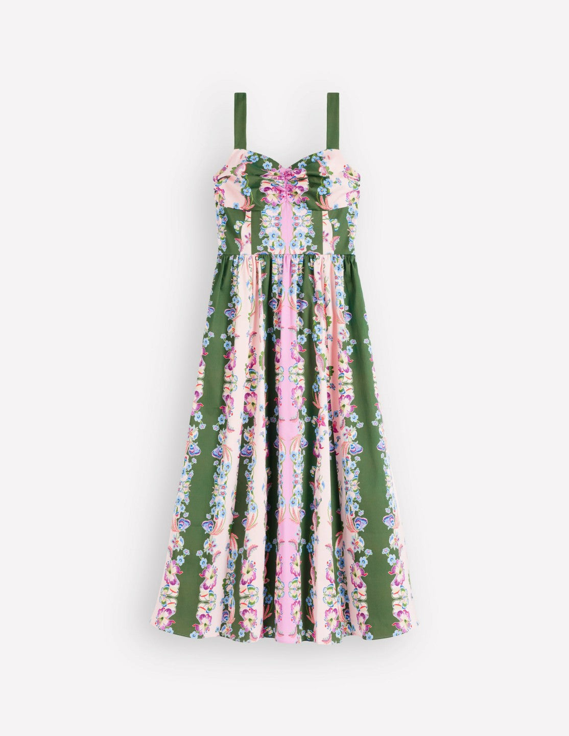 Fit and Flare Midi Dress-Orchid Canopy Stripe / Boden Sale
