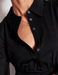 Orla Short Jersey Shirt Dress-Black / Boden Online