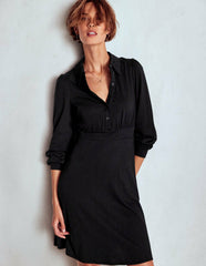 Orla Short Jersey Shirt Dress-Black / Boden Online