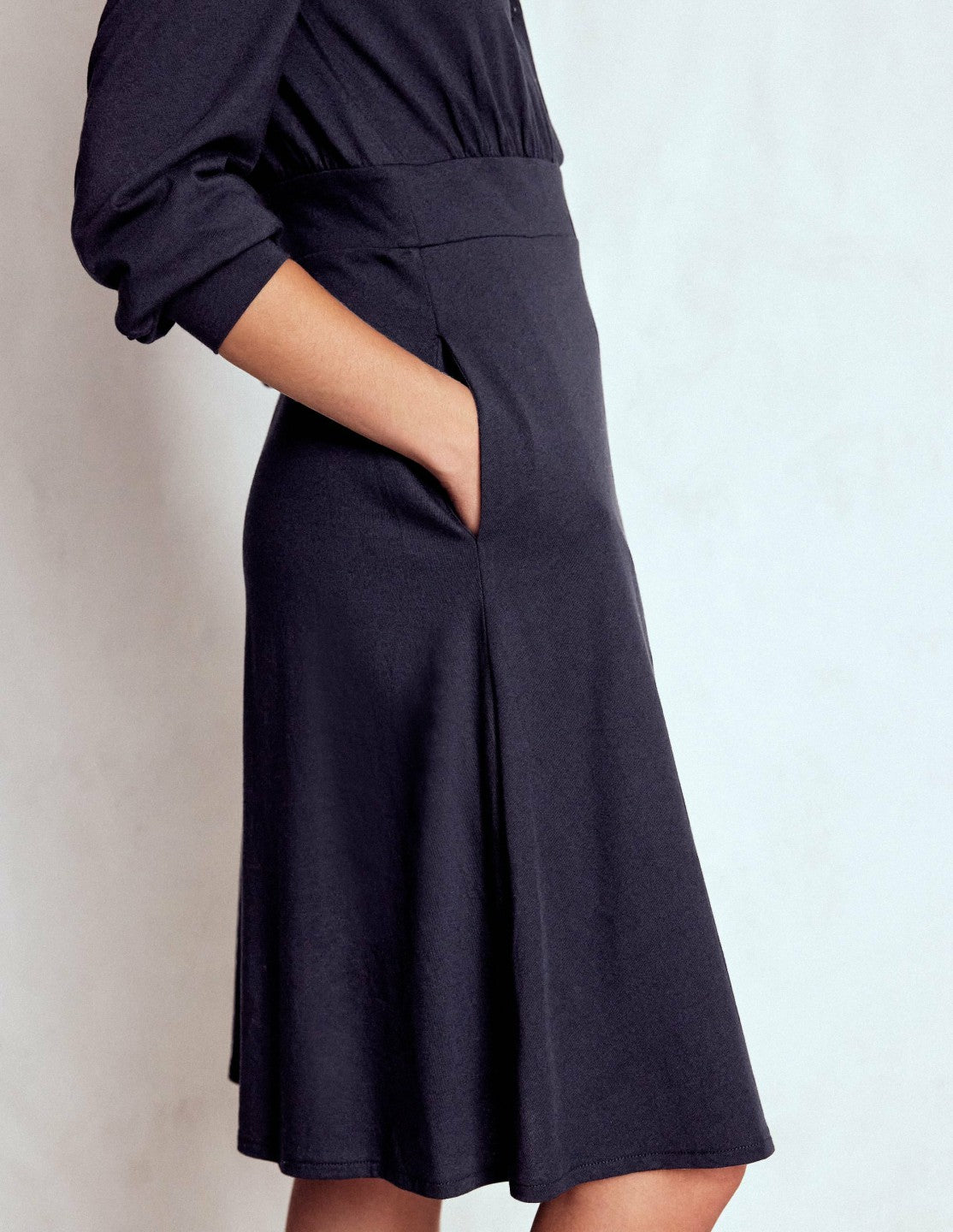 Orla Short Jersey Shirt Dress-Navy / Boden Outlet