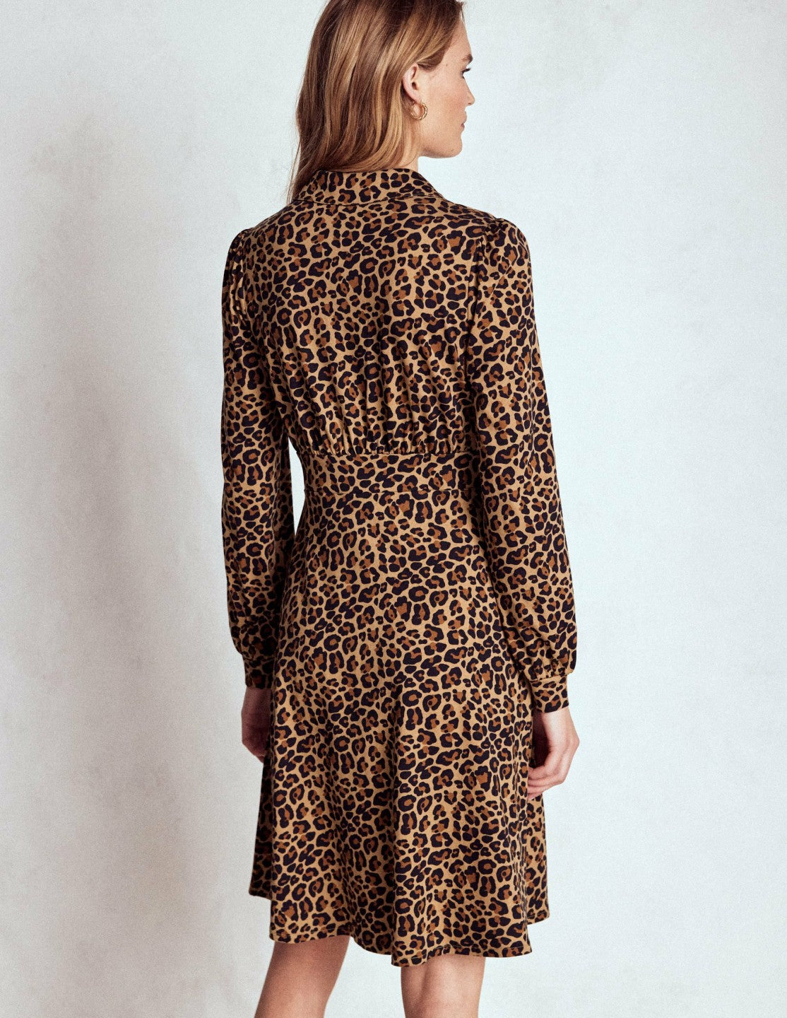Orla Short Jersey Shirt Dress-Cheetah Pop / Boden Discount
