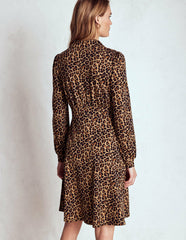 Orla Short Jersey Shirt Dress-Cheetah Pop / Boden Discount