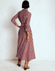 Marcia Jersey Shirt Dress-Burnt Orange, Painted Dot / Boden On sale