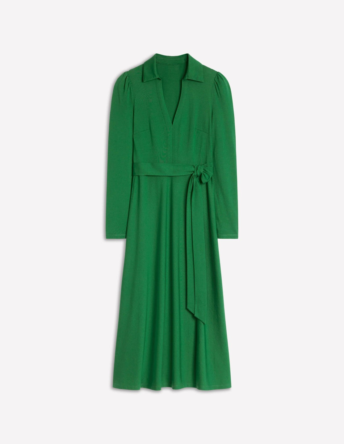 Imogen Collared Jersey Dress-Pine Green / Boden us