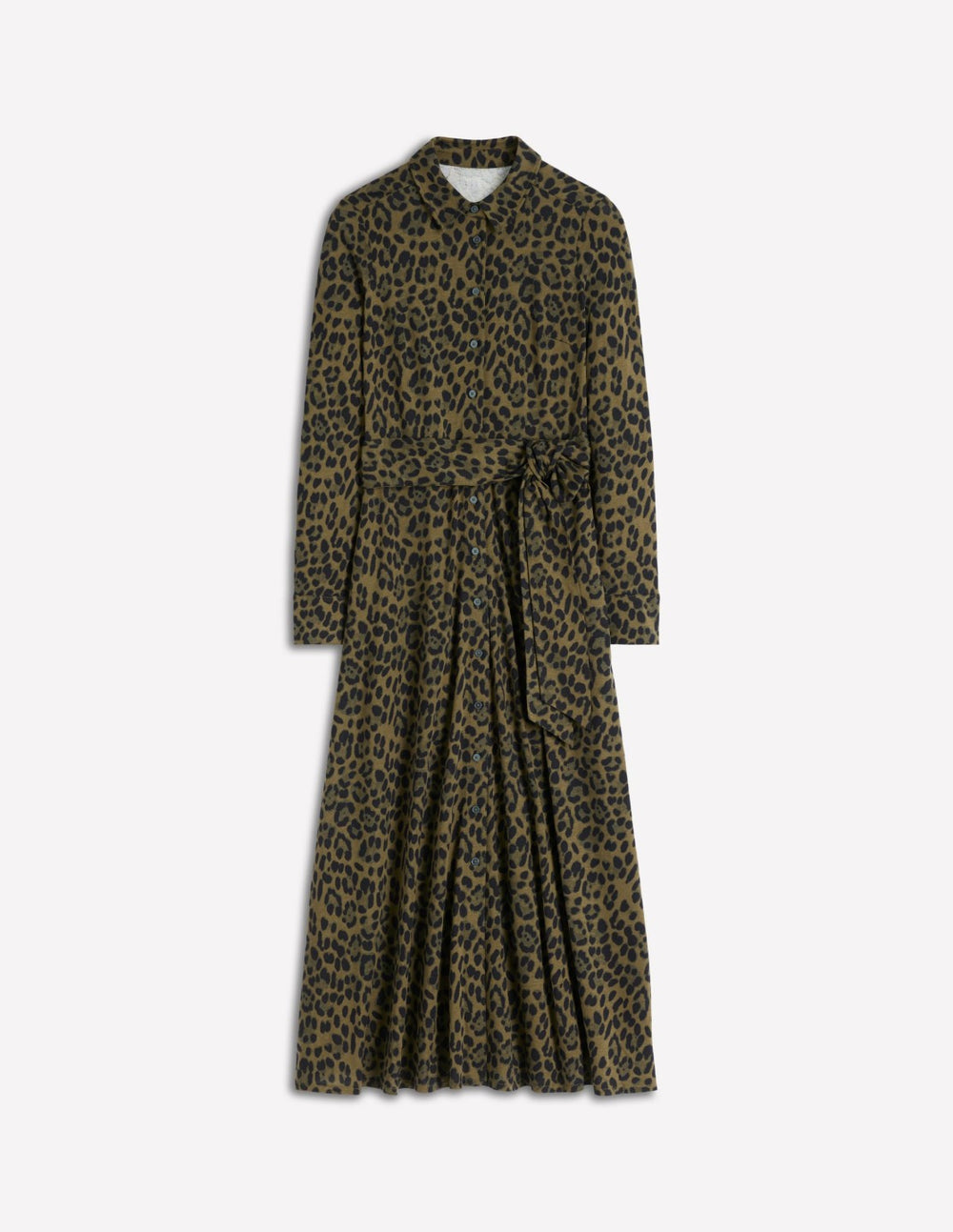 Marcia Jersey Shirt Dress-Military Olive, Brushed Animal / Boden Sale