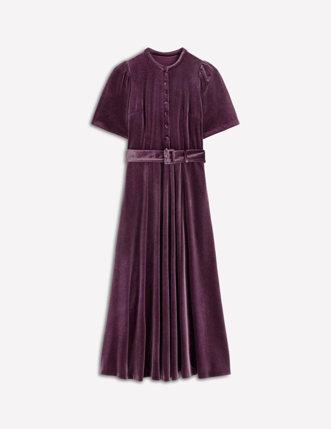 Kate Velvet Shirt Dress-Dark Cherry / Boden Outlet