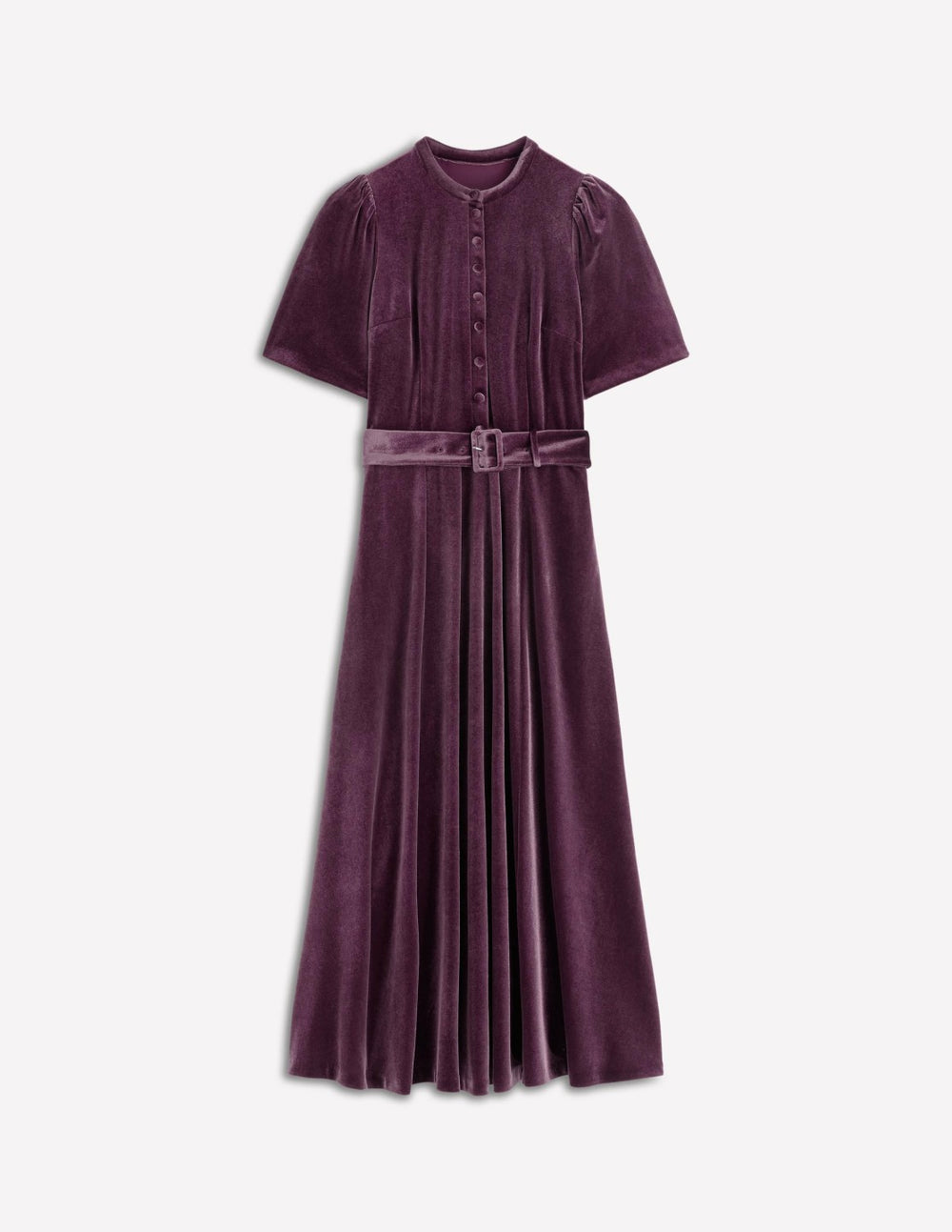 Kate Velvet Shirt Dress-Dark Cherry / Boden Outlet