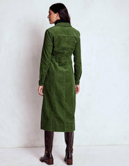 Amanda Cord Midi Dress-Fern / Boden On sale