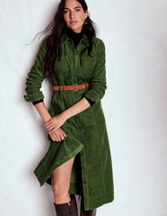 Amanda Cord Midi Dress-Fern / Boden On sale