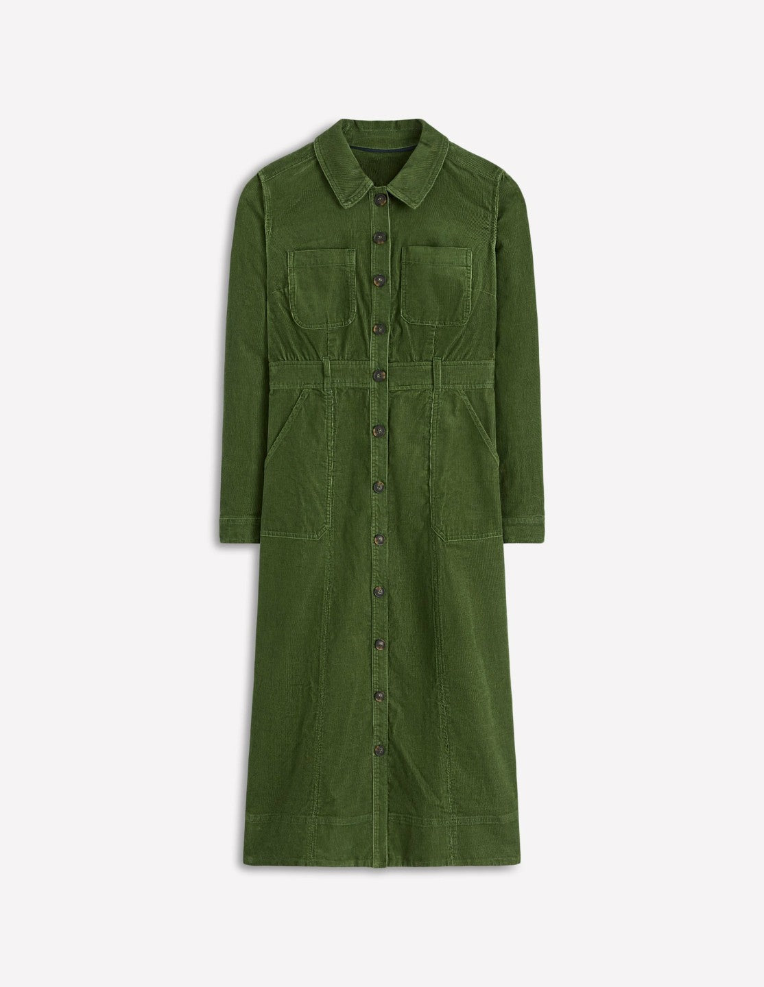 Amanda Cord Midi Dress-Fern / Boden On sale