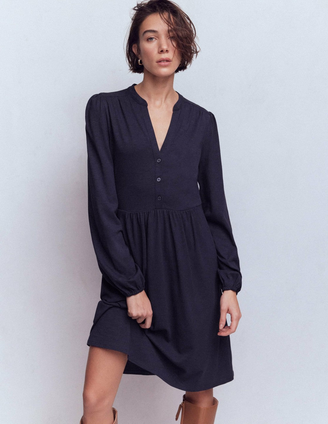 Amy Short Jersey Dress-Navy / Boden Sale