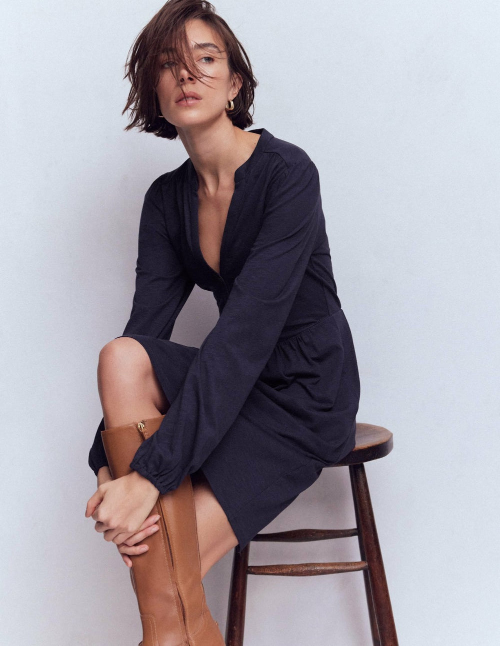 Amy Short Jersey Dress-Navy / Boden Sale