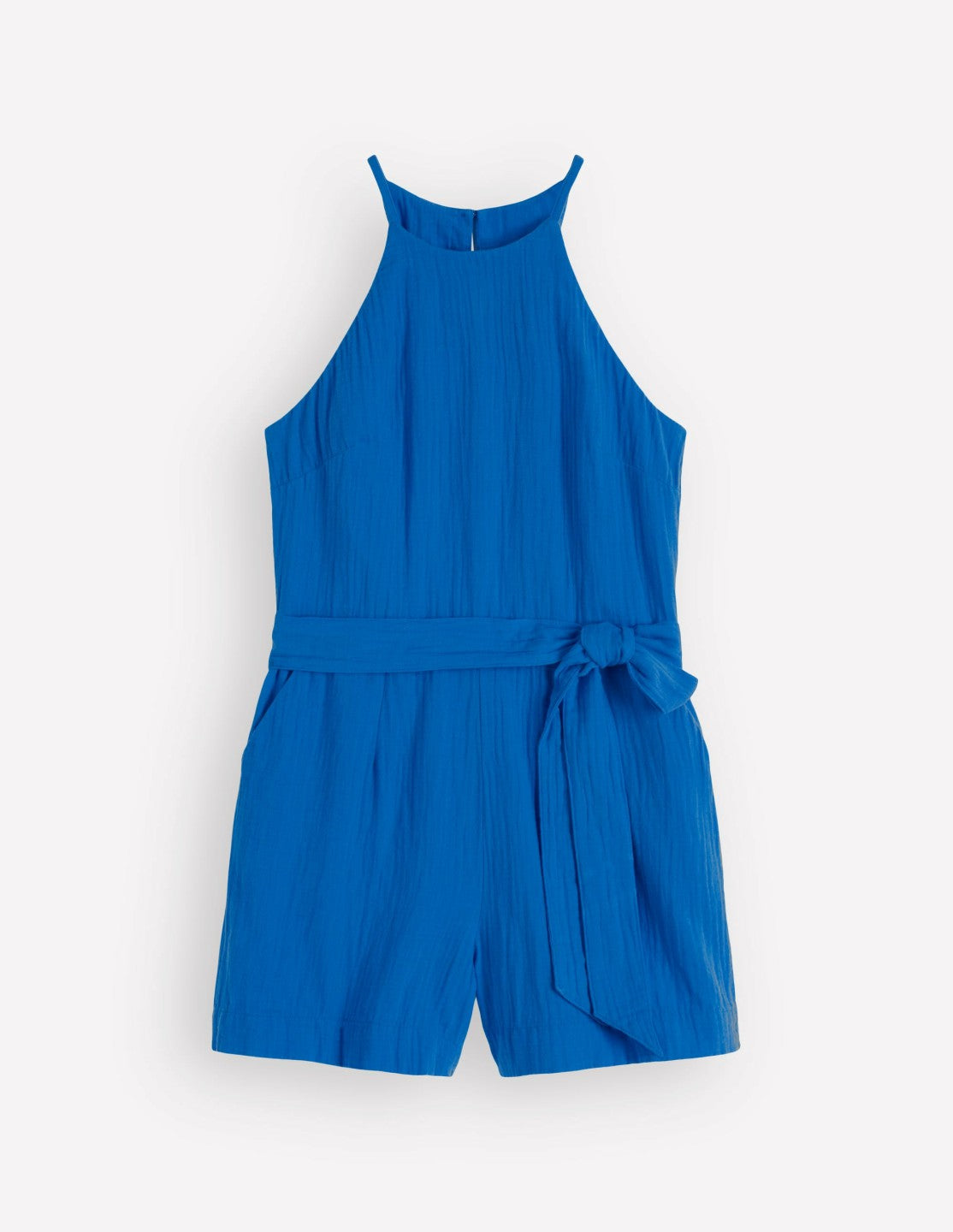 Rosa Double Cloth Playsuit-Kingfisher Blue / Boden On sale