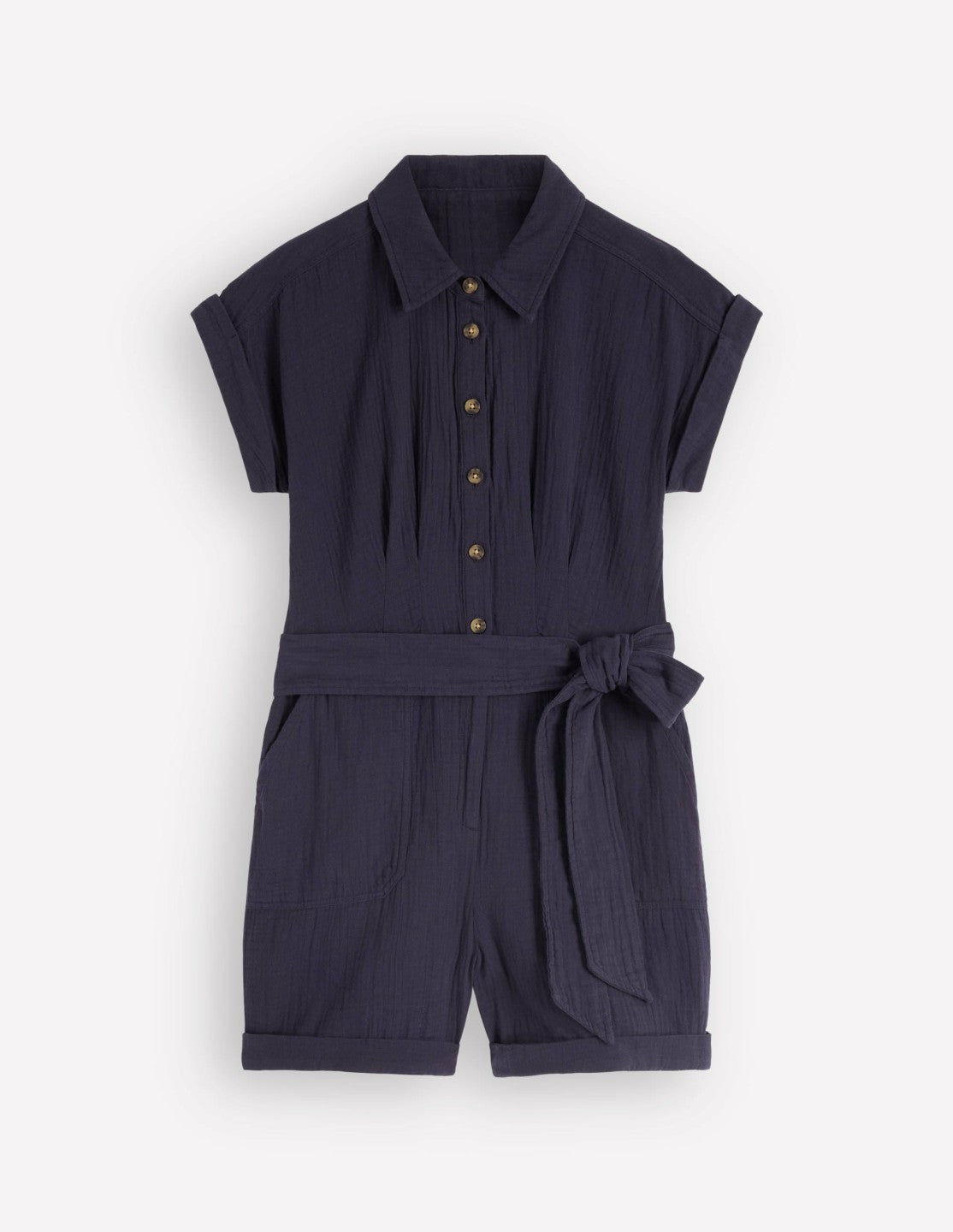 Kay Double Cloth Playsuit-Navy / Boden Online