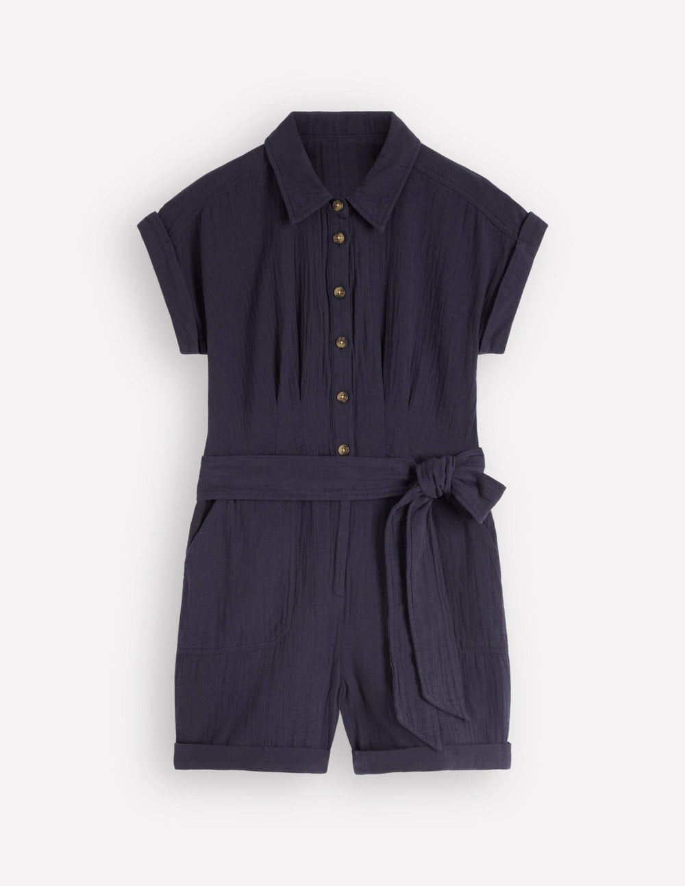 Kay Double Cloth Playsuit-Navy / Boden Online