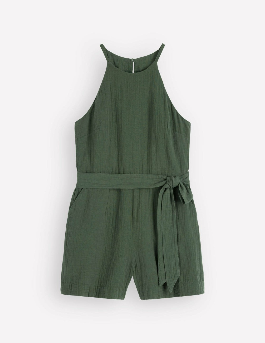 Rosa Double Cloth Playsuit-Hunter Green / Boden us