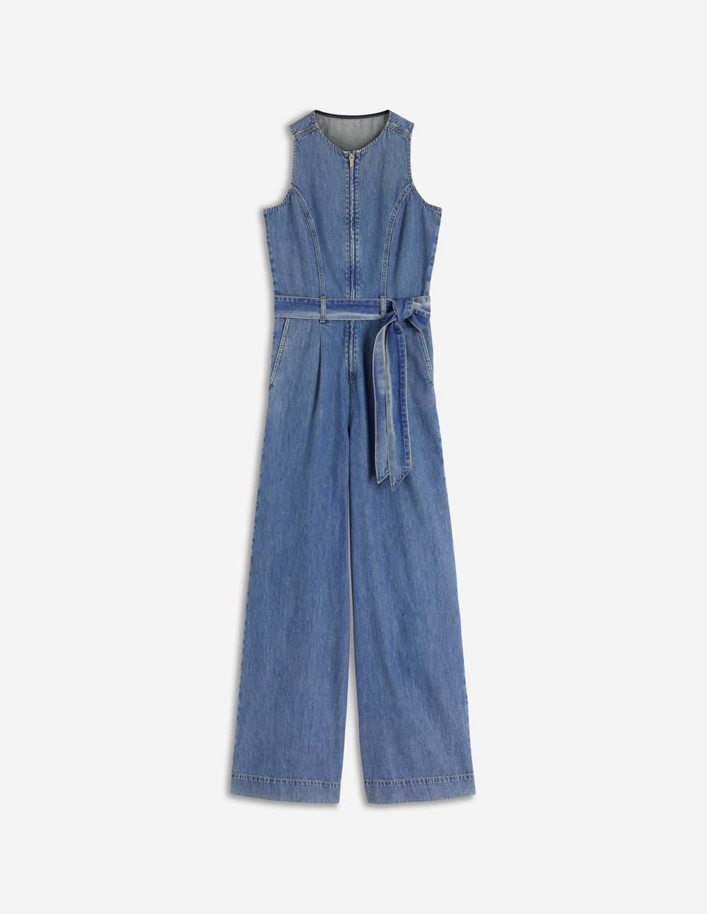 Sleeveless Denim Jumpsuit-Mid Vintage Wash / Boden
