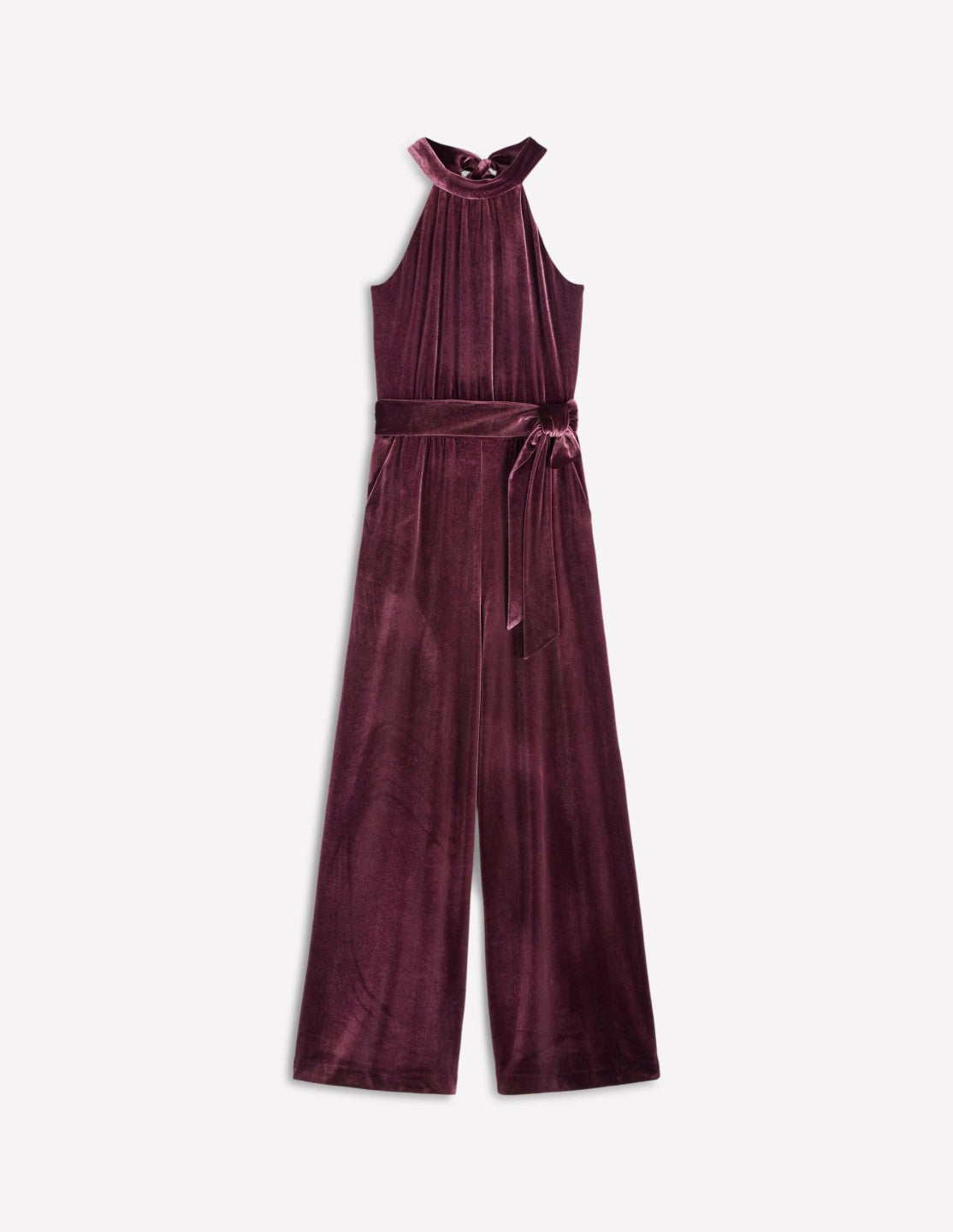 Jersey Halter Jumpsuit-Dark Cherry / Boden Online