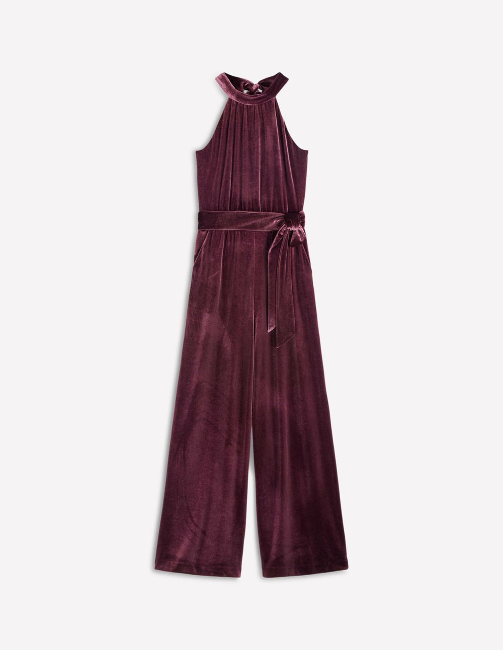 Jersey Halter Jumpsuit-Dark Cherry / Boden Online