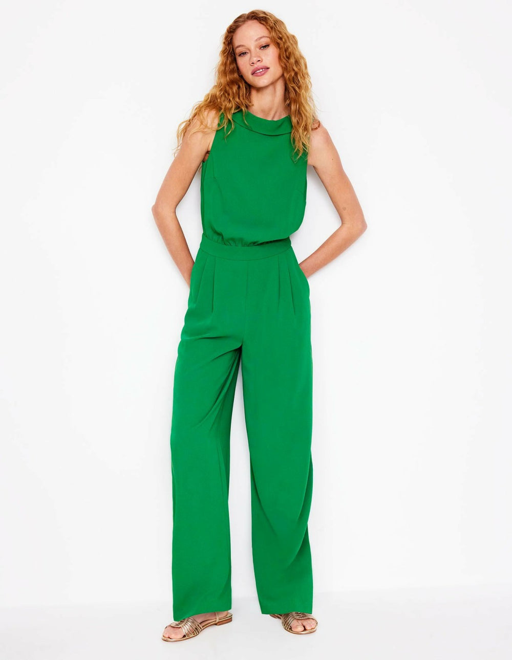 Clarissa Jumpsuit-Rich Emerald / Boden Outlet