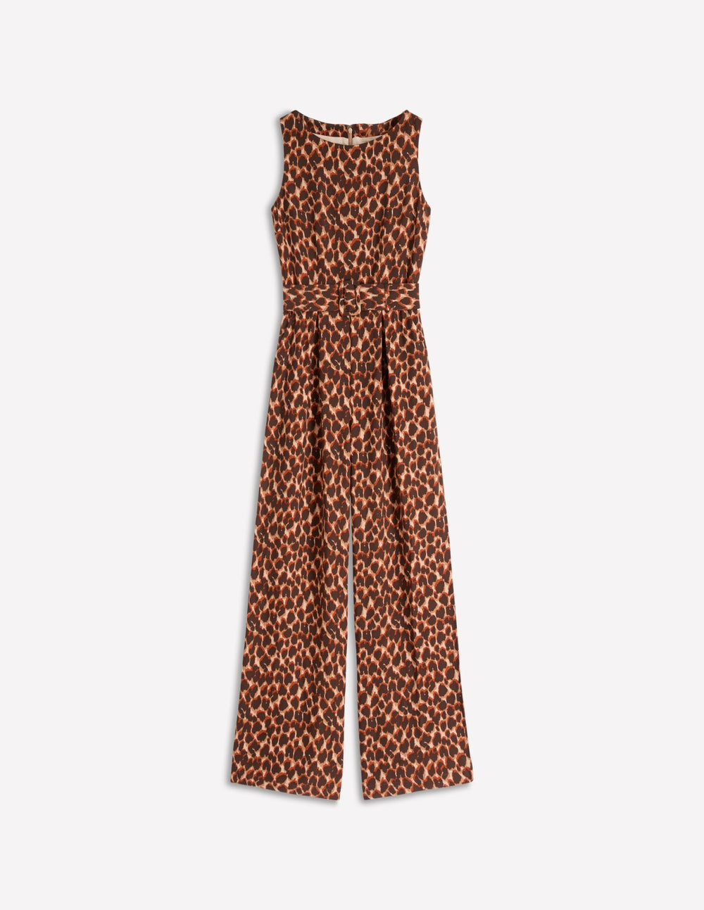 Gwen Slash Neck Jumpsuit-Sand, Abstract Leopard Spot / Boden Discount
