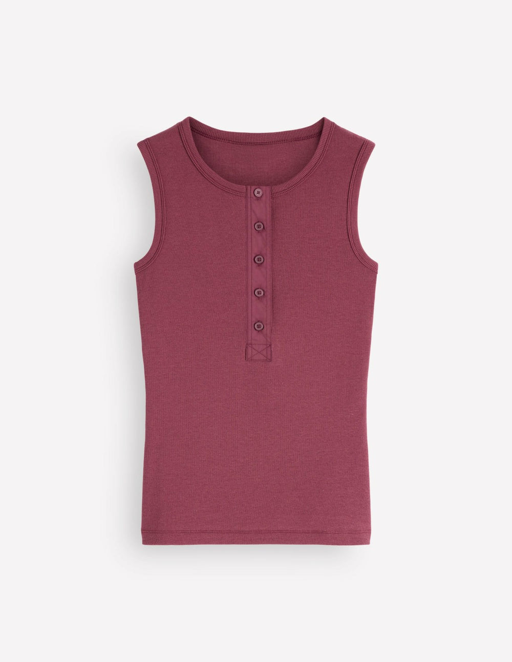 Crew Neck Henley Tank-Maroon / Boden us