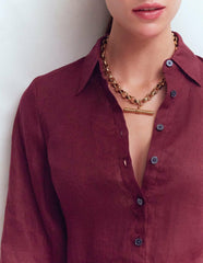 Puff Sleeve Linen Shirt-Deep Wisteria / Boden Online