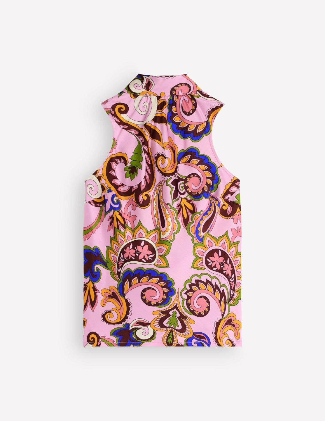 Satin Halterneck Top-Paisley Print / Boden Outlet