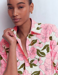 Sienna Cotton Shirt-Blossom Pink, Radiant Bloom / Boden us
