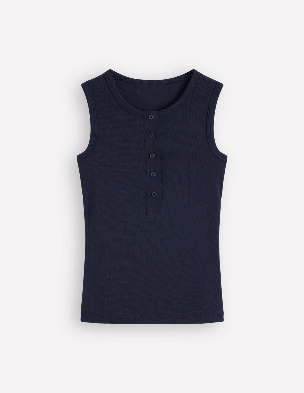 Crew Neck Henley Tank-Navy / Boden Discount