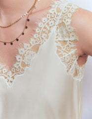 Ara Silk Blend Lace Cami-Ivory / Boden Outlet