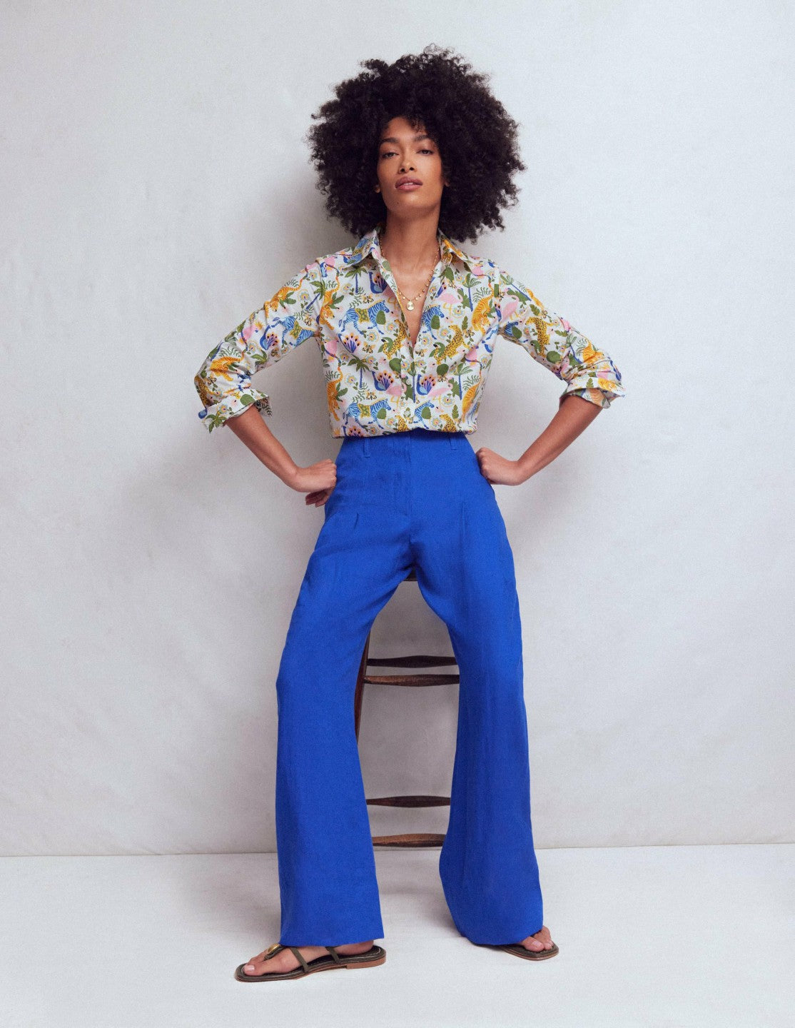 Sienna Cotton Shirt-Multi, Tropical Safari / Boden Discount