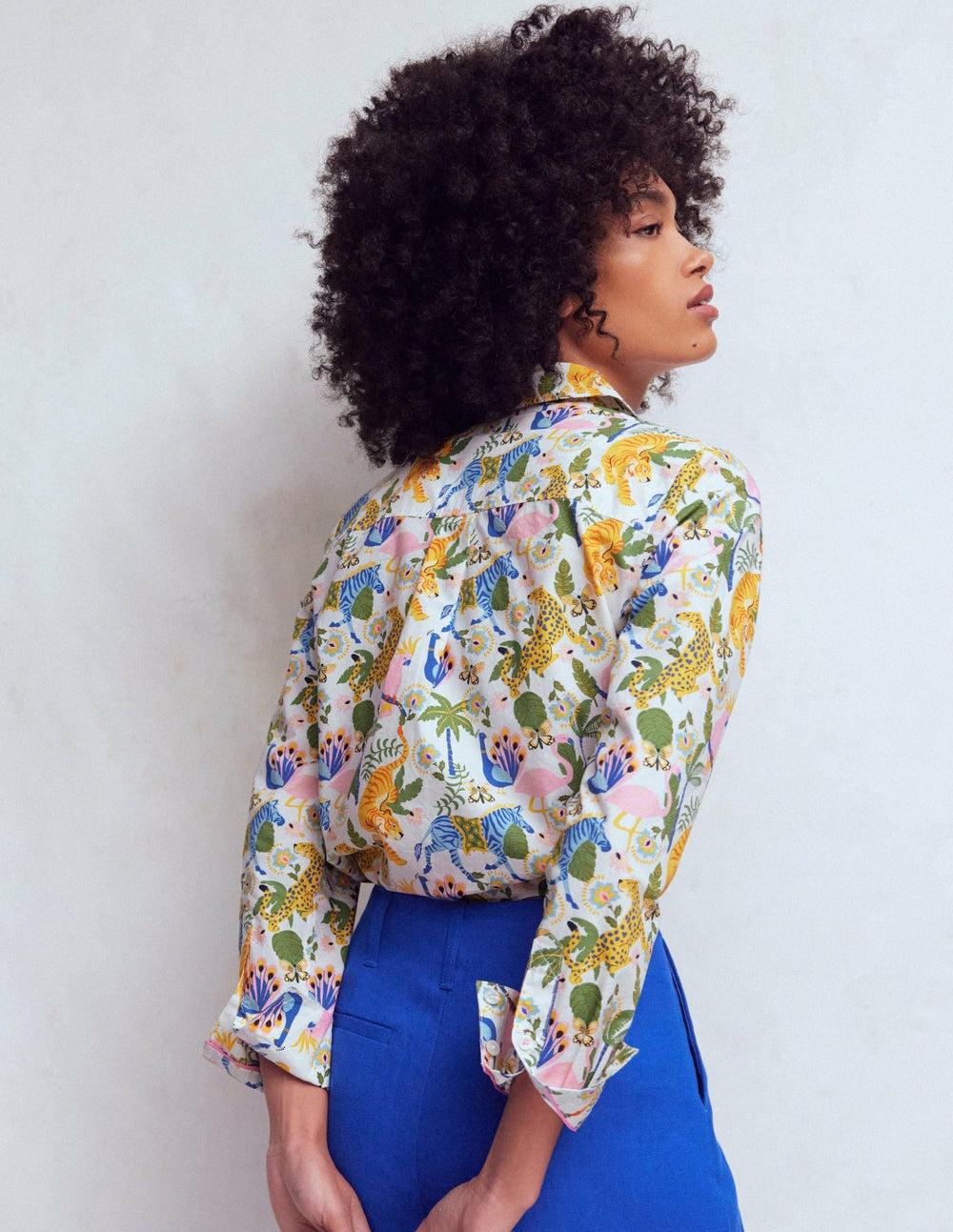 Sienna Cotton Shirt-Multi, Tropical Safari / Boden Discount