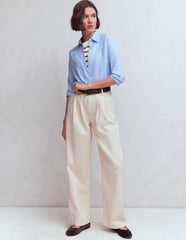 Relaxed Cotton T-shirt-Brown and Ivory Stripe / Boden