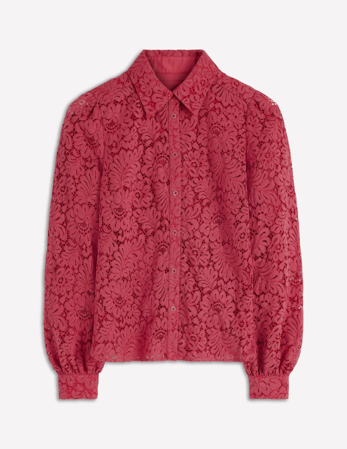 Cara Lace Shirt-Cherry Blush / Boden Discount