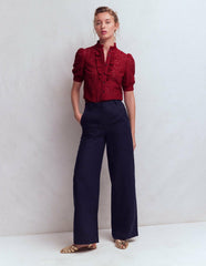Sasha Short Sleeve Lace Top-Pomegranate / Boden On sale