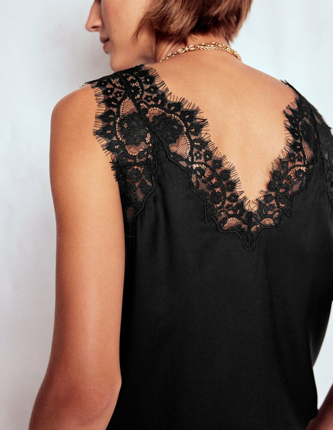 Ara Silk Blend Lace Cami-Black / Boden