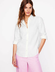 Sienna Linen Shirt-White / Boden Online