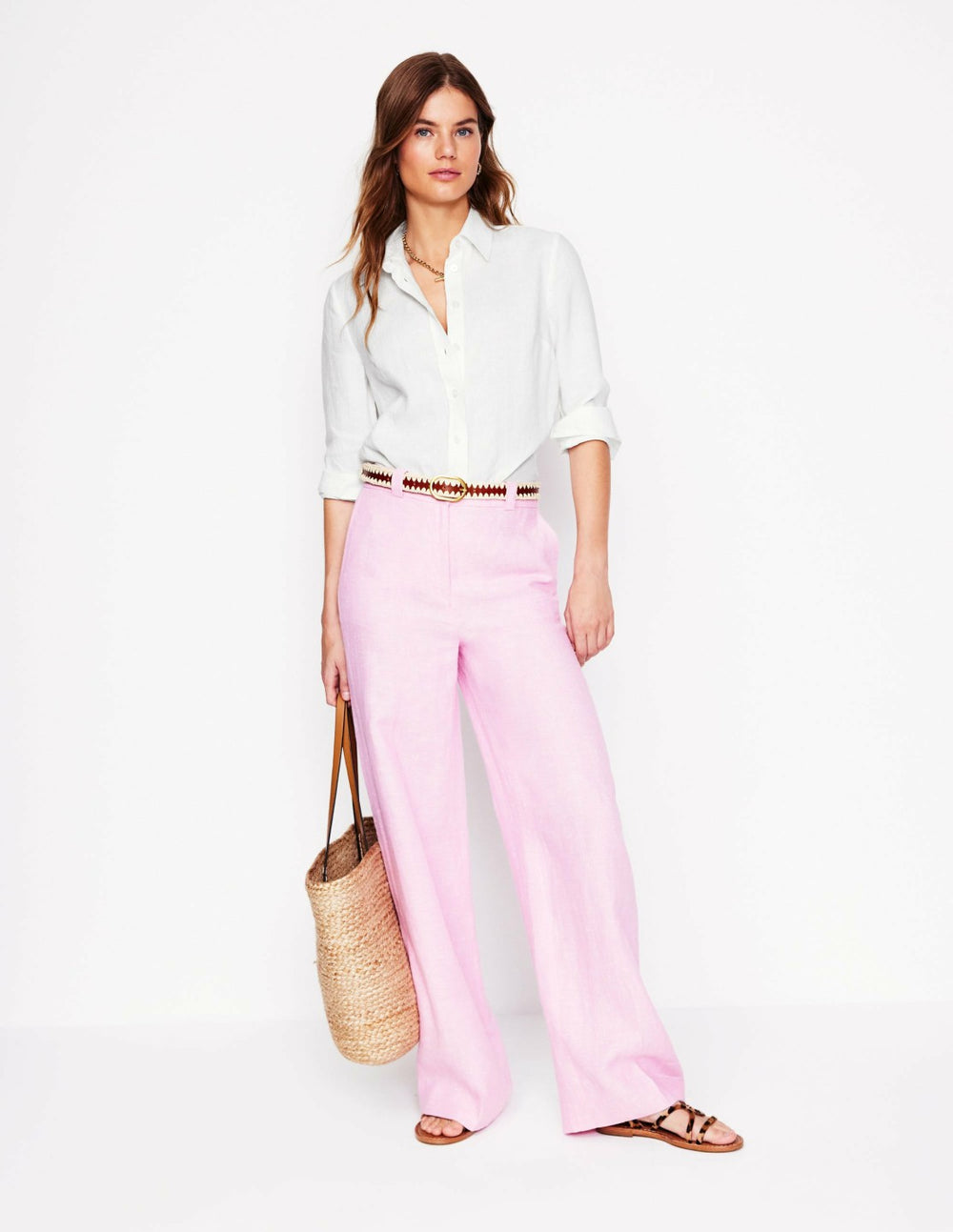 Sienna Linen Shirt-White / Boden Online